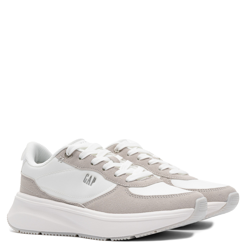 GAP Sneakersy Damskie na Platformie z Materiału Białe GPW6155300061