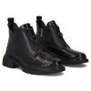 Filippo DBT7430/25 BK Leather Ankle Boots with Heels, Black