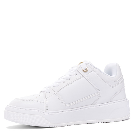 Guess Platform Sneakers With Gold Details White FLTDELELE12-WHITE