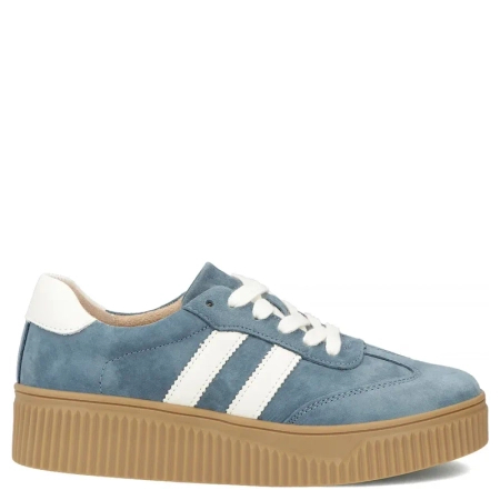 Filippo Skórzane Sneakersy Na Platformie Niebieskie DP6776-26-BL