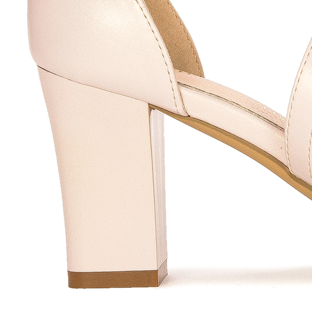 Sergio Leone women's Beige Pearl sandals