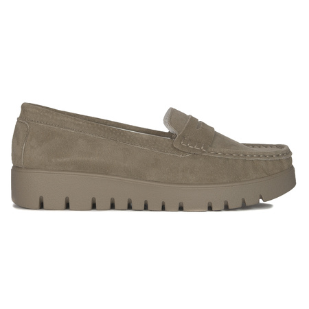 Shoes Loafers Suede Leather Filippo Beige
