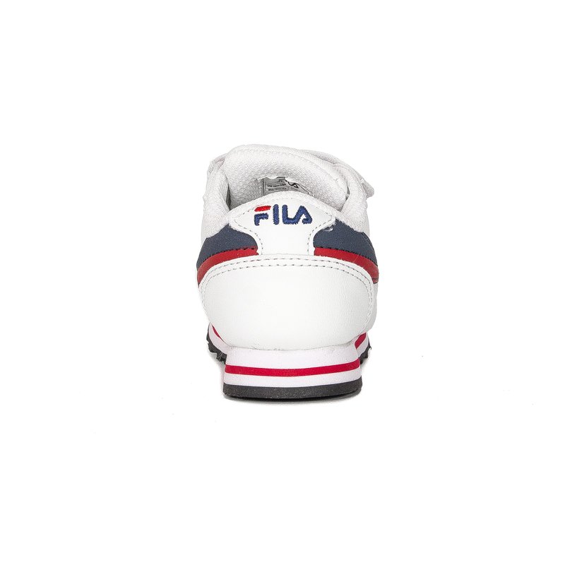 Fila Orbit Velcro Infants 1011080.98F White Dress Blue Sneakers 