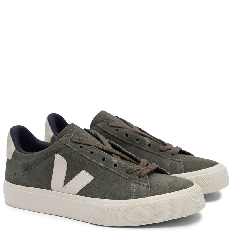 Veja Women's suede leather sneakers Mud Pierre green