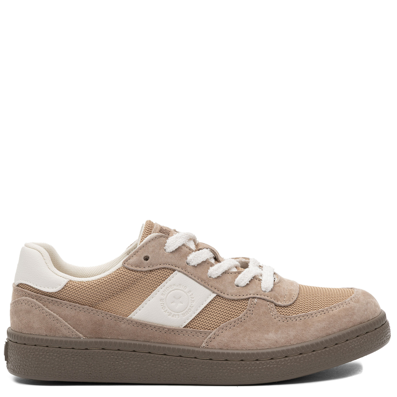 Big Star Zamszowo-Tekstylne Sneakersy na Grubej Podeszwie Beżowe TT274177-BEIGE