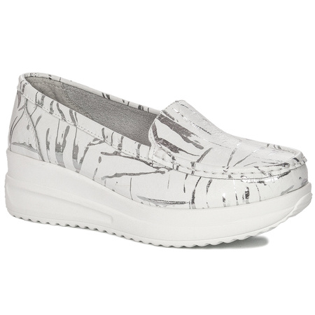 Artiker White & Silver Women's Flat Shoes