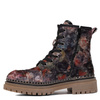 Artiker Lace-Up Lug-Sole Ankle Boots Side-Zip Multicolor 57C1054