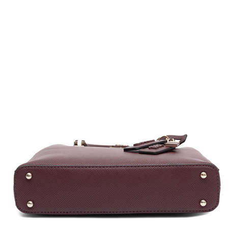 Guess Elegancka Klasyczna Torebka Damska Kuferek Bordowa HWZG9672050-BUR