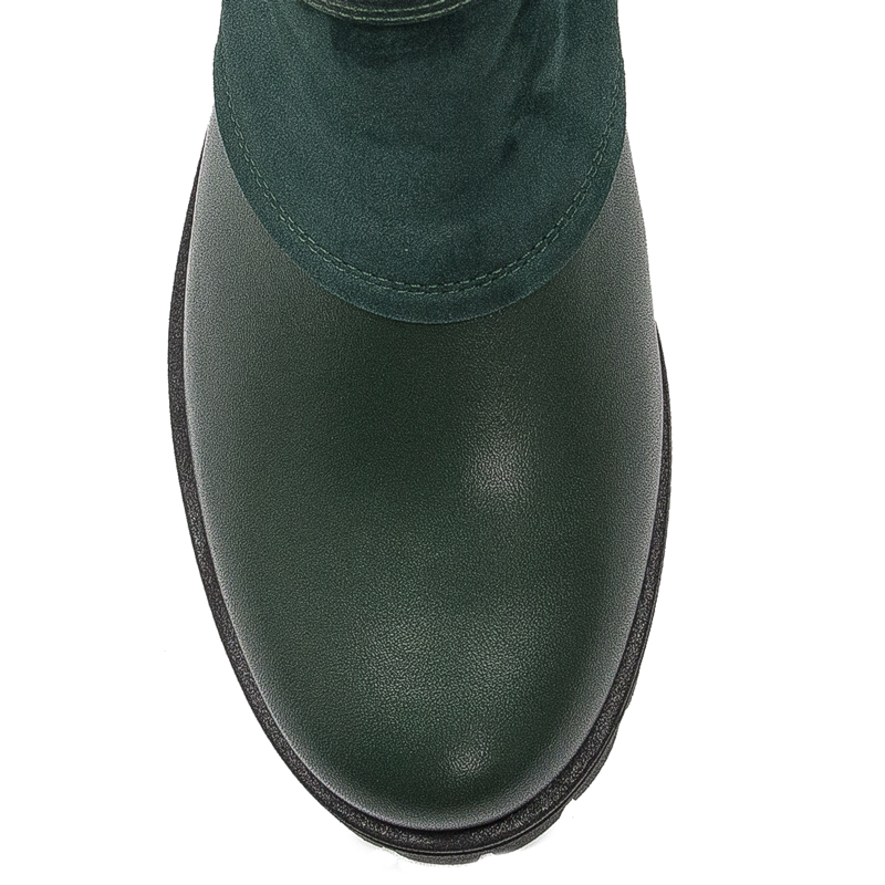 Visconi Women's high heels boots in natural leather green