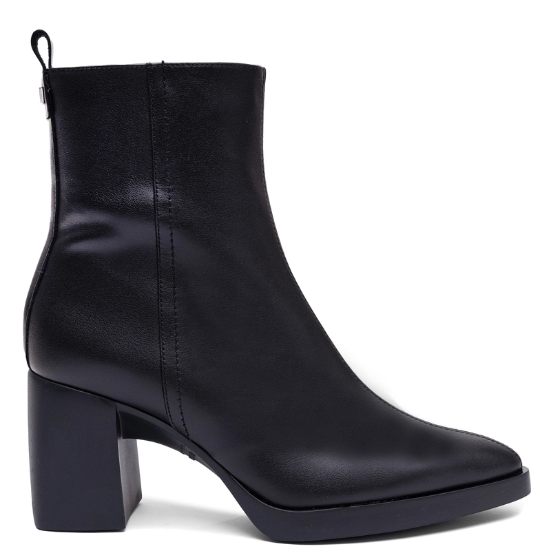 Wonders Botki Skórzane Czarne L-1601-Isy-Negro