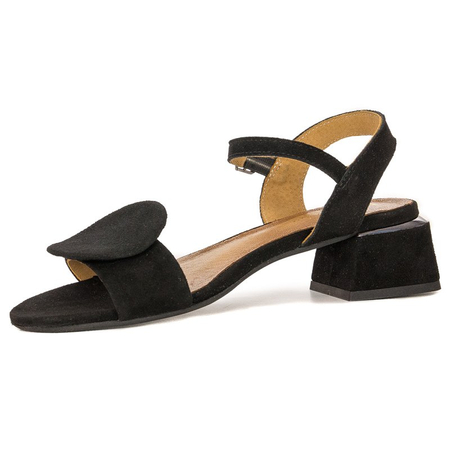Maciejka Suede Ornamental Sandals Black 5198A-01/00-5