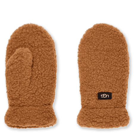 Ugg Children's Gloves Uggfluff Mitten Chestnut