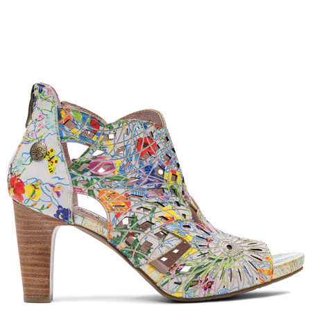 Laura Vita Leather Cutout Women’s Sandals Block Heel Multicolor SL316D-4W-DORE