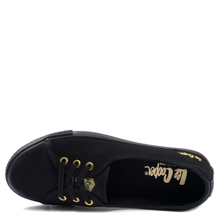Lee Cooper Klasyczne Niskie Trampki Ze Złotym Logo Czarne LCW-26-02-4045L