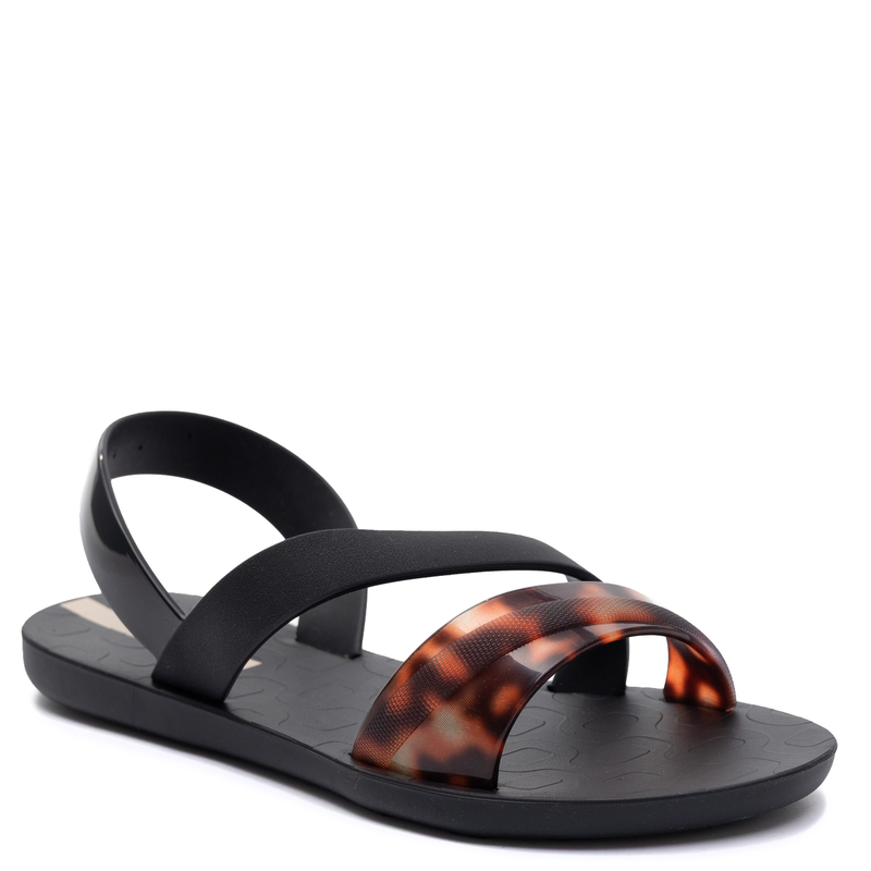 Ipanema Vibe Sandały Damskie z Tworzywa Czarno-Brązowe 83767-BP932