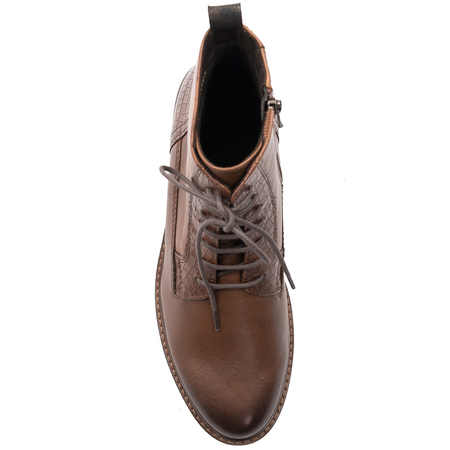 Marco Tozzi 2-25102-41-392 Brown Lace-up Woman's Leather Boots