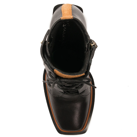 Maciejka Black Women's Lace-Up Boots