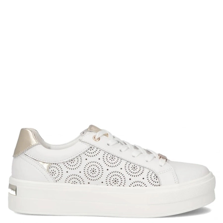 Filippo Skórzane Sneakersy Ażurowe Półbuty Białe DP7668-26-WH