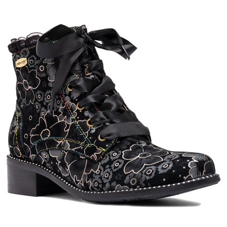 Laura Vita Women's Lace-Up Ankle Boots Acier