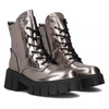 Filippo Gun Metal Leather Women's Boots