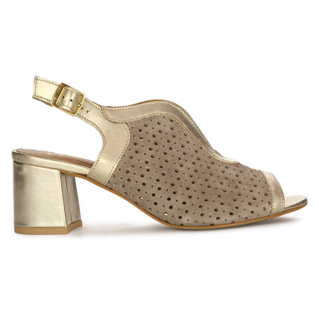Maciejka Women's Beige and Gold Pumps