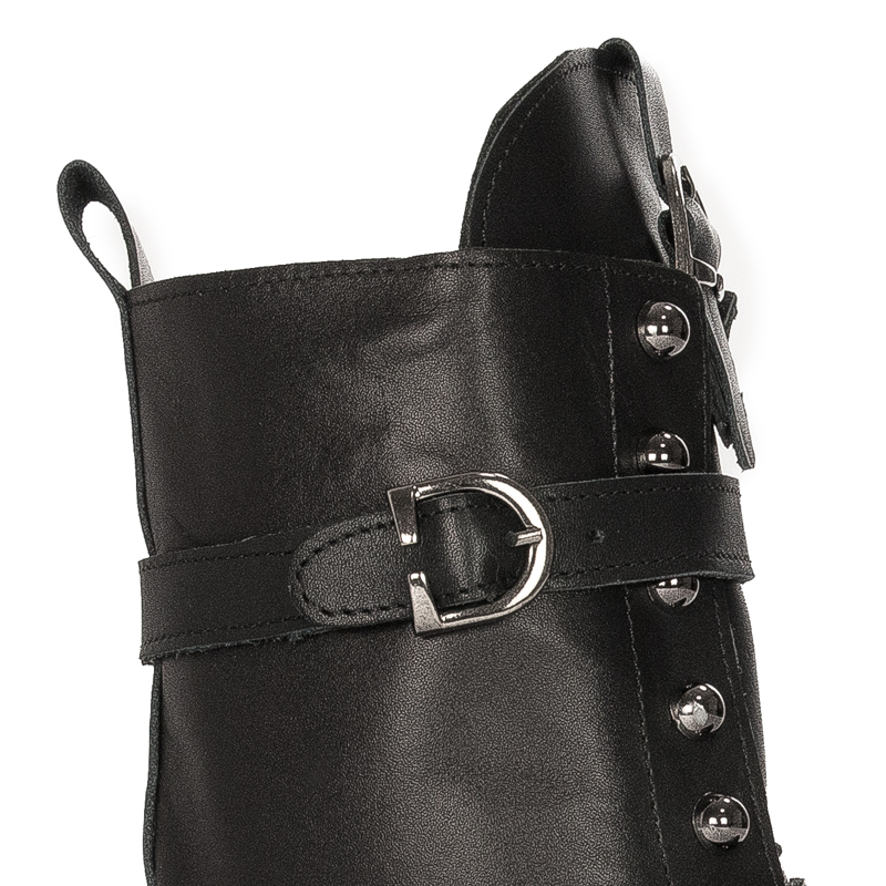 Botki Venezia Black skórzane Czarne