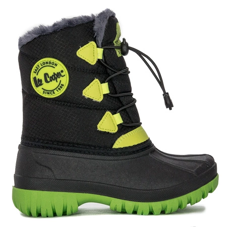 Lee Cooper Śniegowce buty zimowe dziecięce chłopięce Black czarne