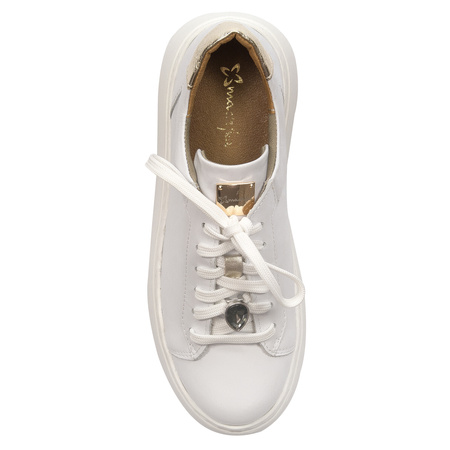 Maciejka Leather Platform Sneakers Lace-Up White 06191-11/00-8