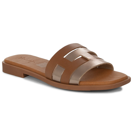  Maciejka Women's Flip-Flops Brown Gold