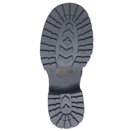 Artiker Women's Leather Lace-Up Ankle Boots Block Heel Blue 57C0212