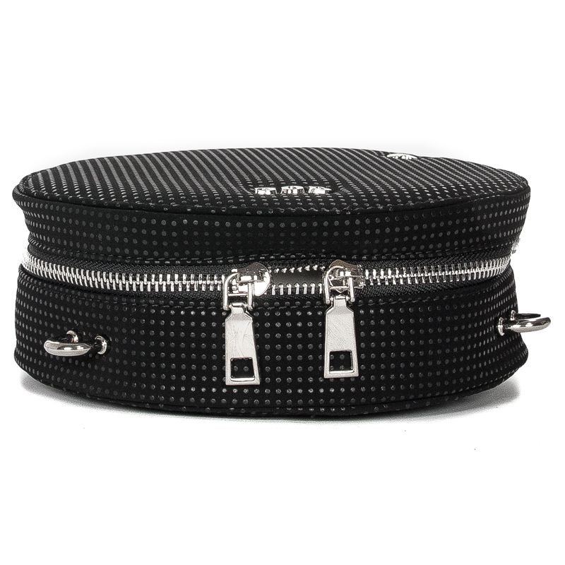 GOE Women's small round messenger bag Black