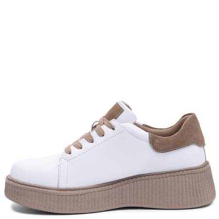 Filippo Women's Leather Platform Sneakers White DP7982-26-WH