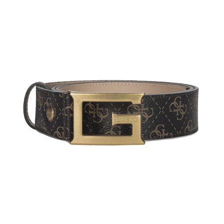 Guess Pasek damski Brown Logo BNL brązowy