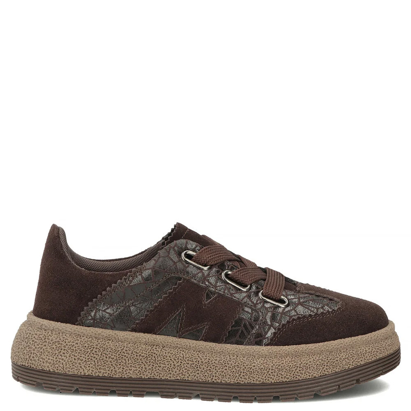 Filippo Sneakersy Skórzane Półbuty Sportowe Zamszowe Brązowe DP7978-26-BR