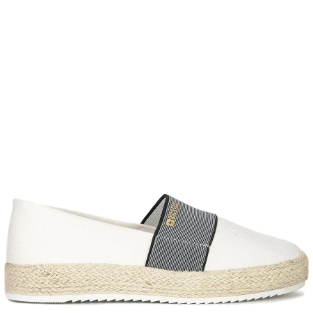 Big Star Espadryle damskie na platformie wsuwane białe