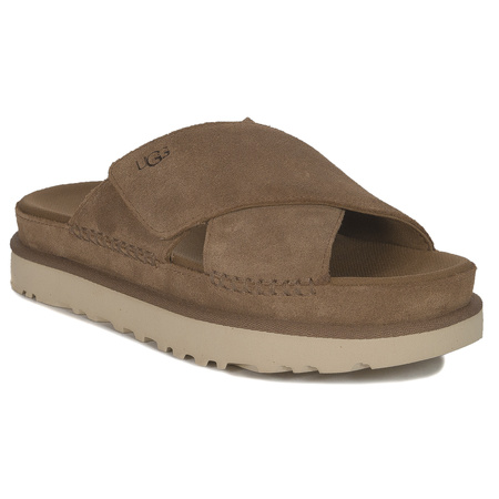 UGG  W Goldenstar Cross Slide Chestnut