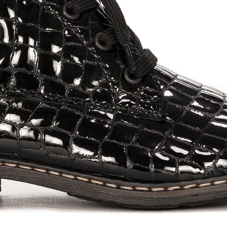 Rieker Black insulated Black leather boots