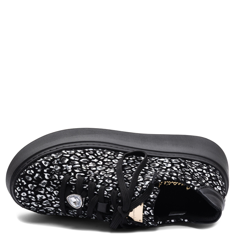 Maciejka Leather Platform Sneakers Black White 6191W-08/00-8