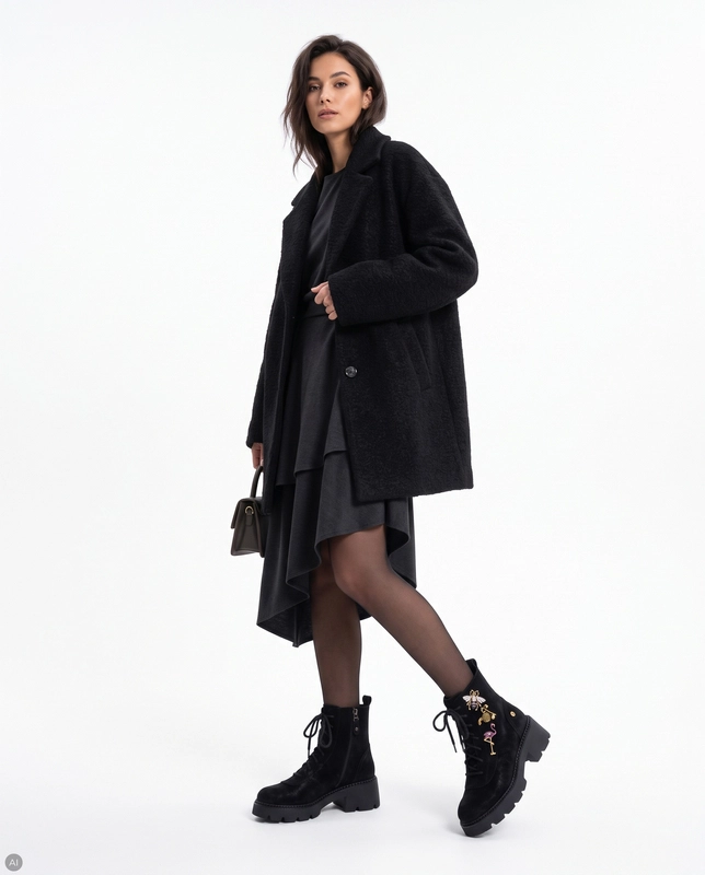Maciejka Leather Ankle Boots Elegant Black 07656-01/00-8