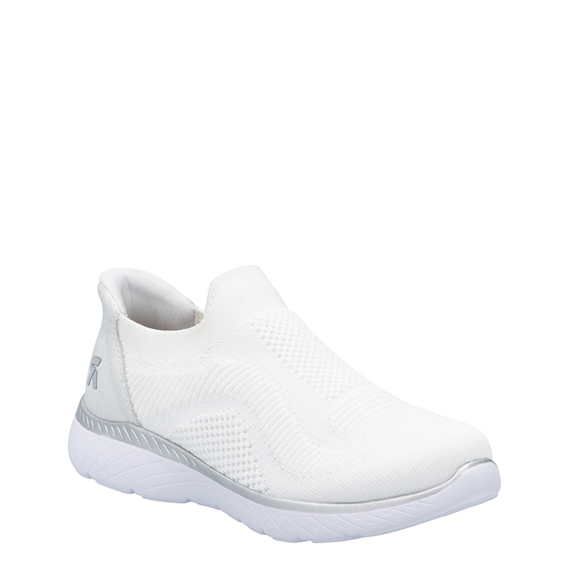 Rieker Slip-On Sneakers Breathable Silver White M5072-80