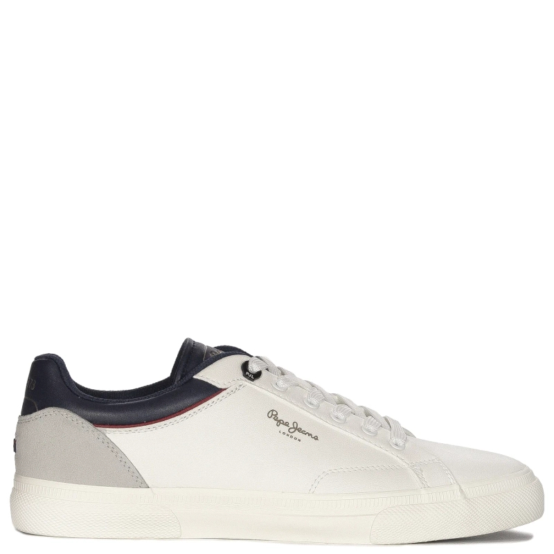 Pepe Jeans Sneakersy półbuty męskie Kenton Journey M Navy biało-granatowe
