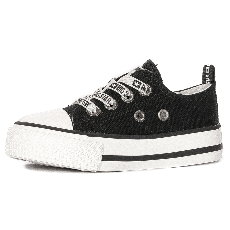 Big Star Black children's slip-on black sneakers