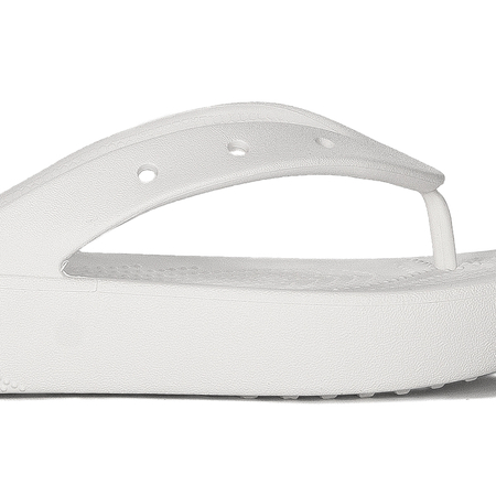 Crocs Klapki Damskie White Platform Flip Białe