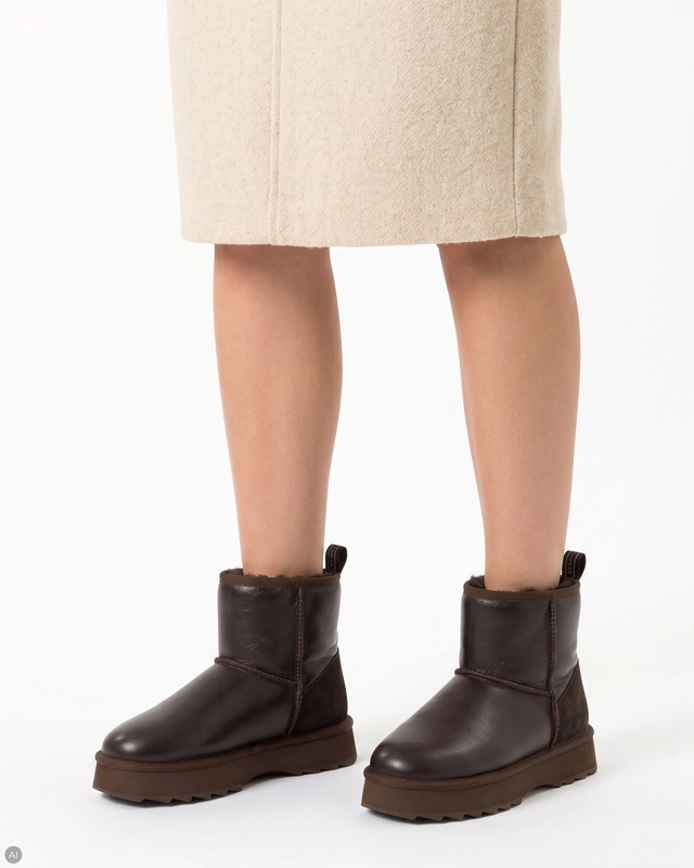 EMU Australia Sharky Mini Town Flatform Chocolate W13340-Choc