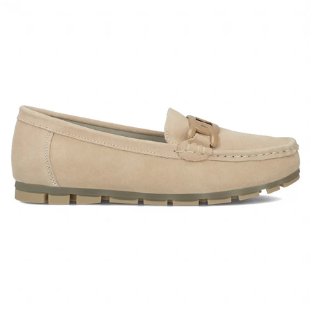 Filippo Women's Leather Moccasins Beige