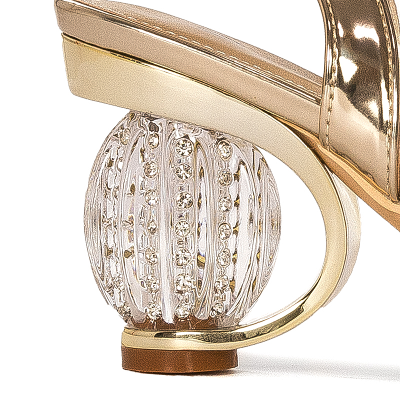 Sca'viola Women's sandals on a high heel Gold