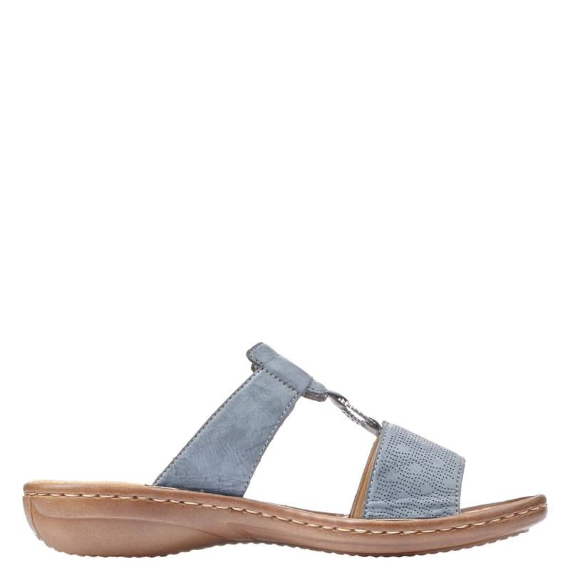 Rieker Women's Leather Velcro Blue