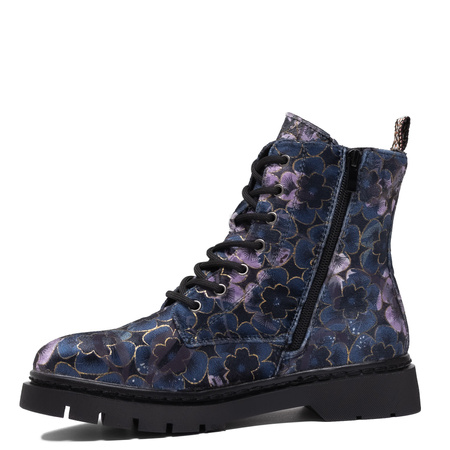 Artiker Sznurowane Kwiatowe Trzewiki Damskie Z Zamkiem Wielokolorowe 57C1052
