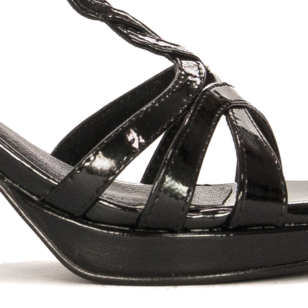 Marco Tozzi Black Patent Women's Sandals