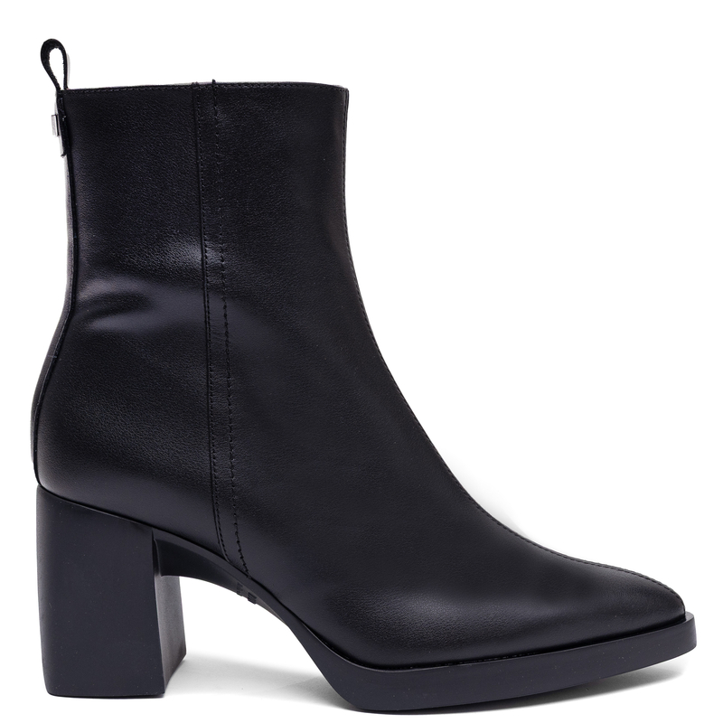 Wonders Botki Skórzane Czarne L-1601-Isy-Negro